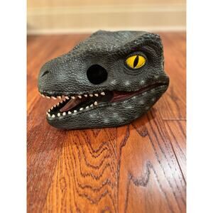 Jurassic Park Velociraptor Kids Dinosaur Mask Grey Blue Halloween Elastic Strap